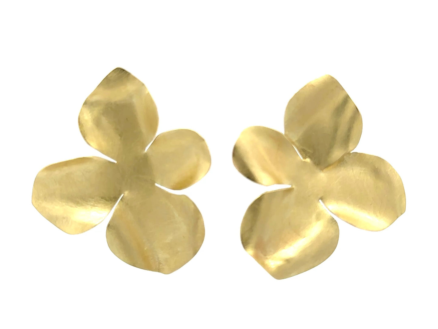 Statement Blütenohrstecker aus 18kt Gelbgold