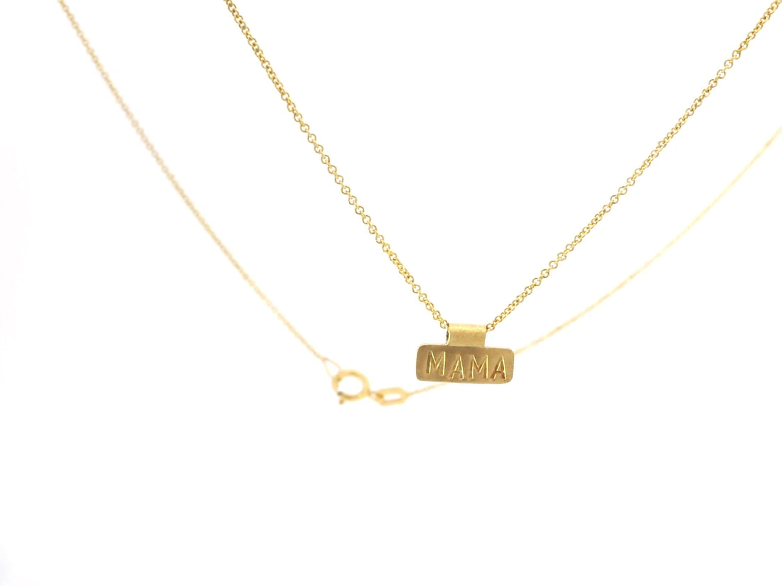 Zarte Mama-Kette aus 18kt Gelbgold
