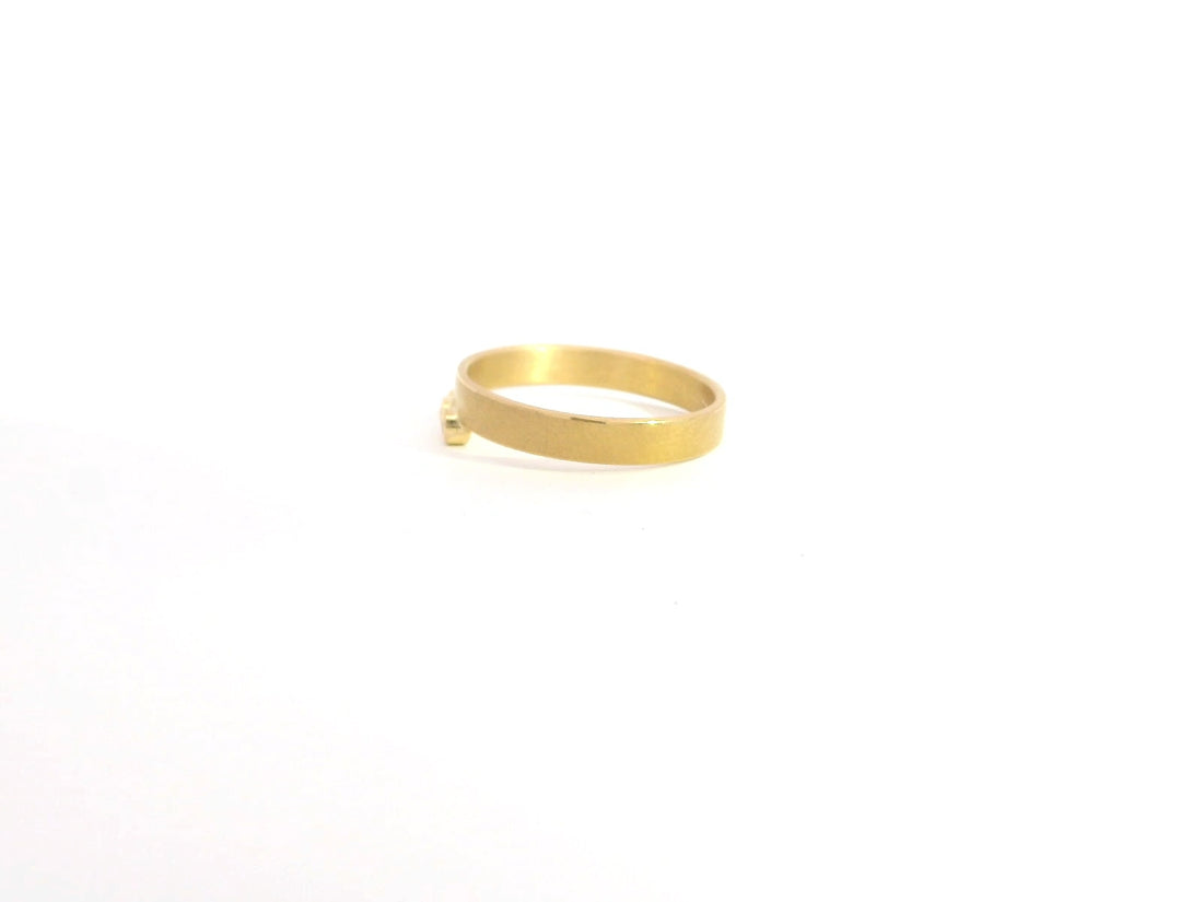 Ring mit drei Brillanten – 18kt Gelbgold