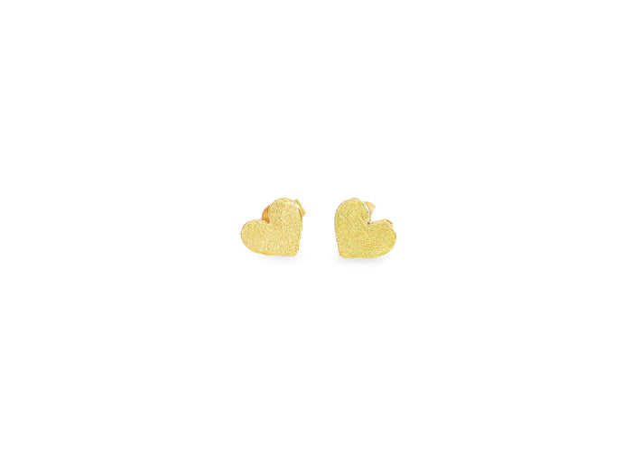 Ohrstecker aus 18kt Gelbgold – flaches Herz