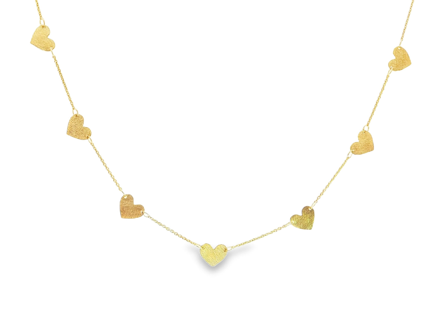 Kette aus 18kt Gelbgold mit Herzplättchen