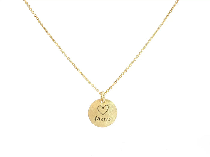 Gravurkette ♡Mama – 18kt Gelbgold