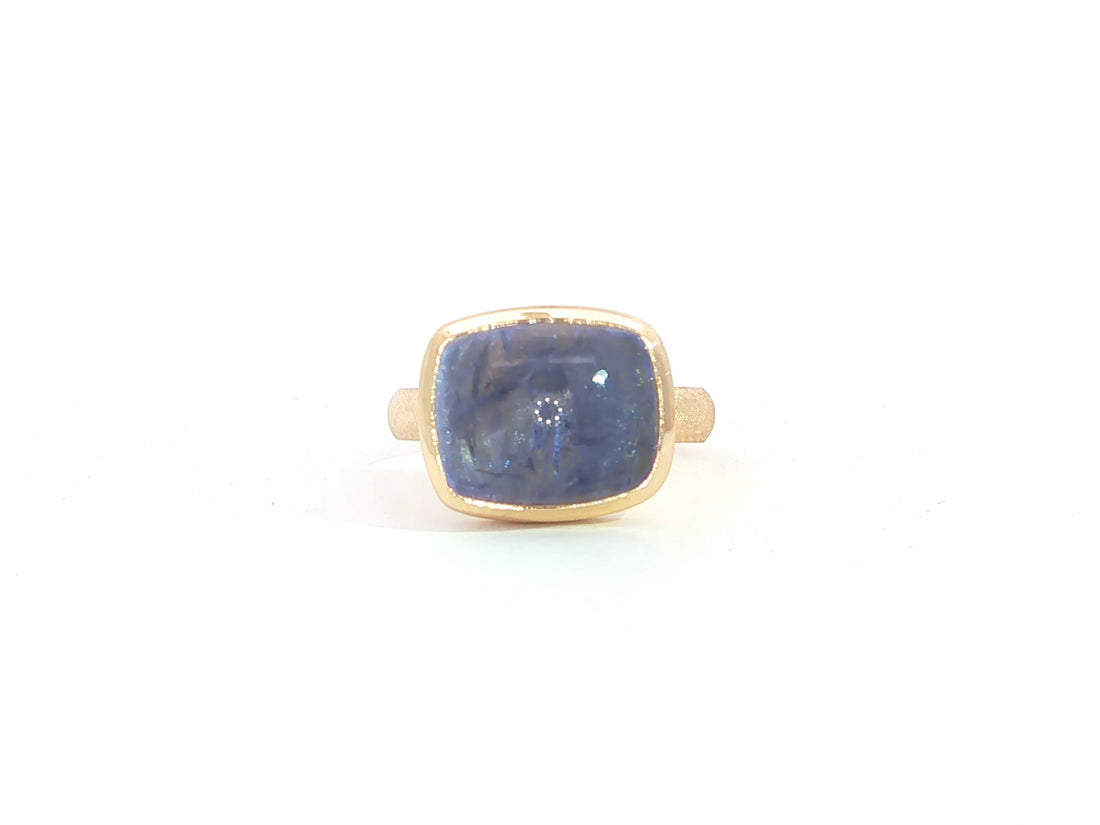 Unikatring - Tansanit · 750er zartes Roségold