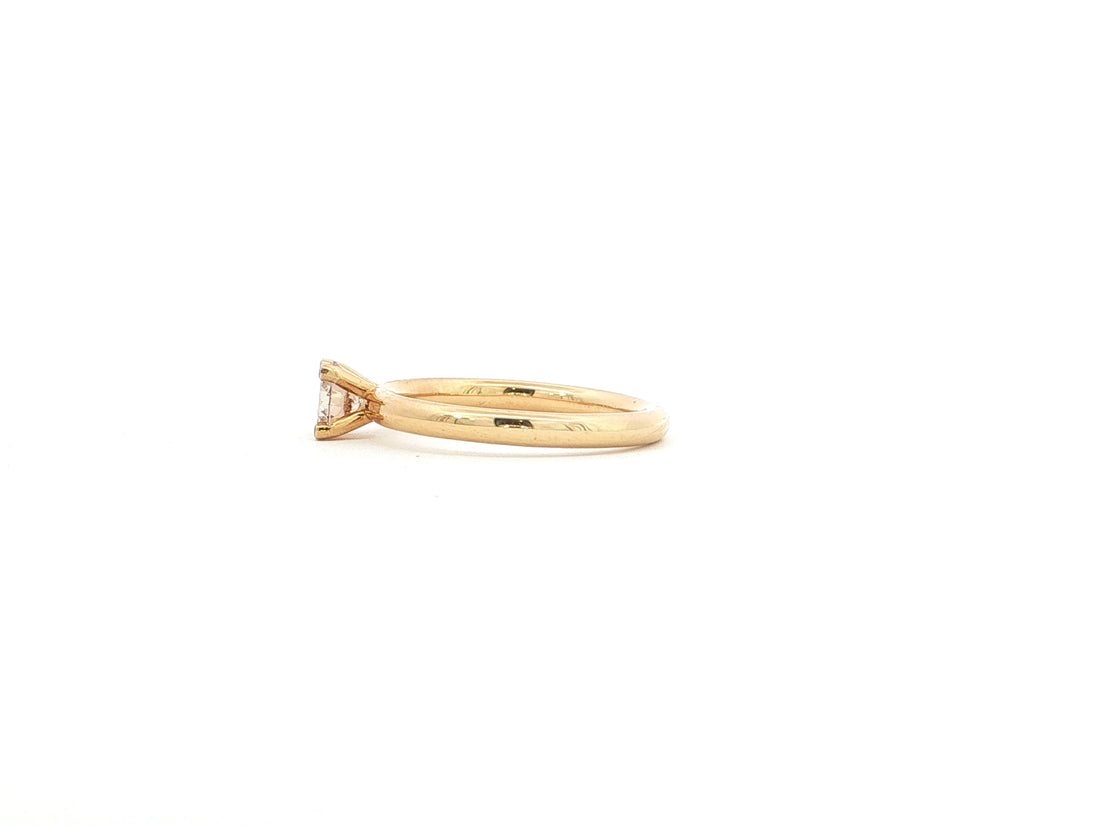 Verlobungsring – Solitär aus 18kt Gelbgold mit Champagner-Diamant 0,50 ct