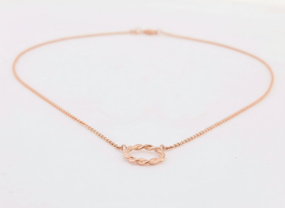 Kette aus 18kt Rotgold im Kordeldesign