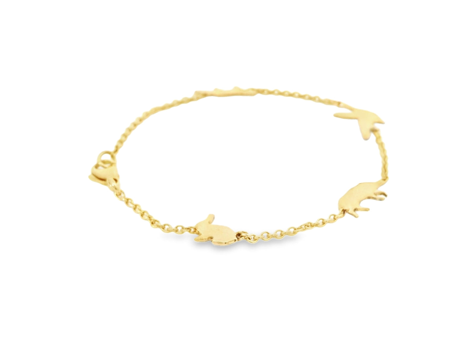 Armband aus 18kt Gelbgold mit Waldtier-Motiven
