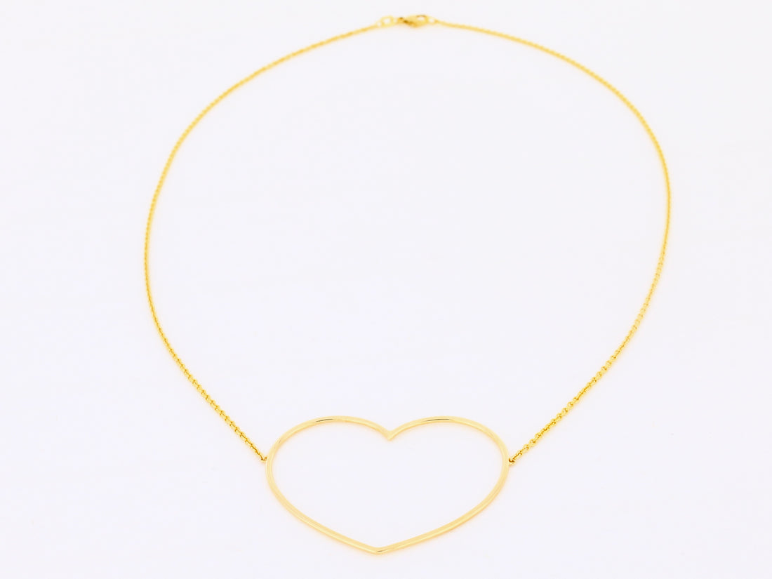 Herzkette aus 18kt Gelbgold
