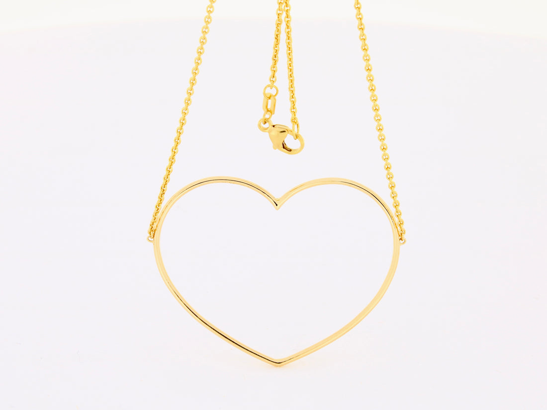 Herzkette aus 18kt Gelbgold