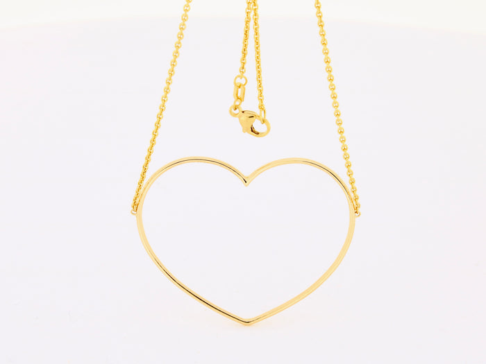 Herzkette aus 18kt Gelbgold