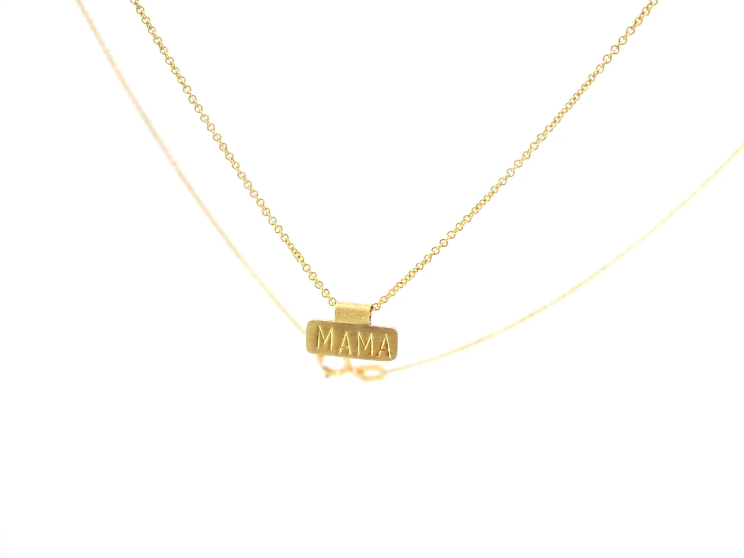 Zarte Mama-Kette aus 18kt Gelbgold