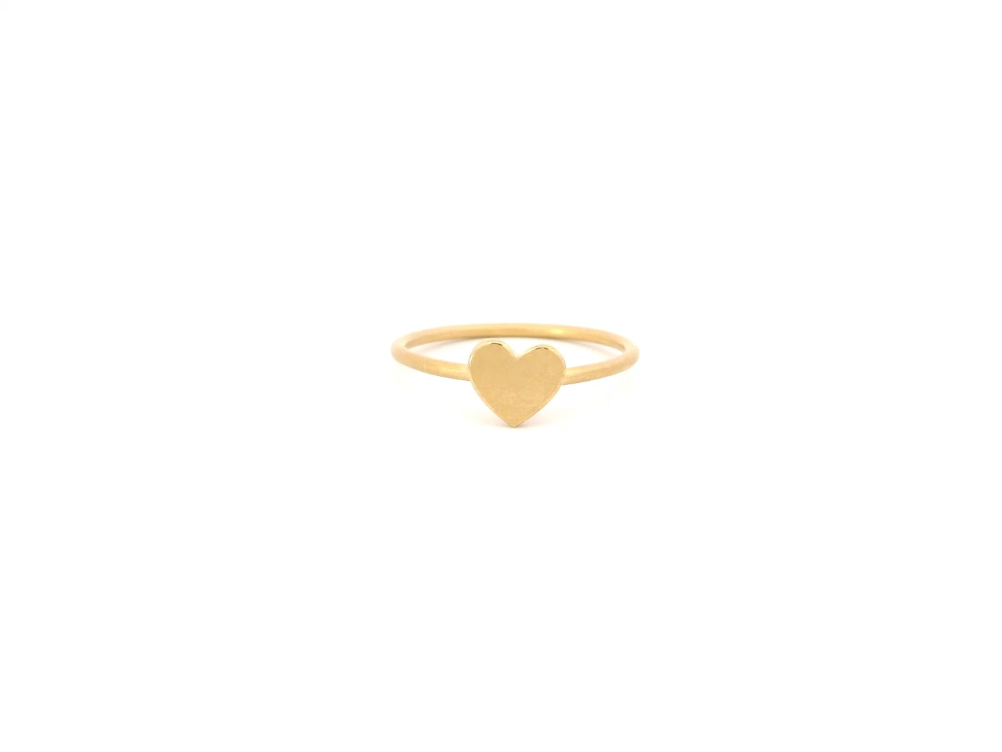 Ring aus 18kt Gelbgold mit massivem Herz