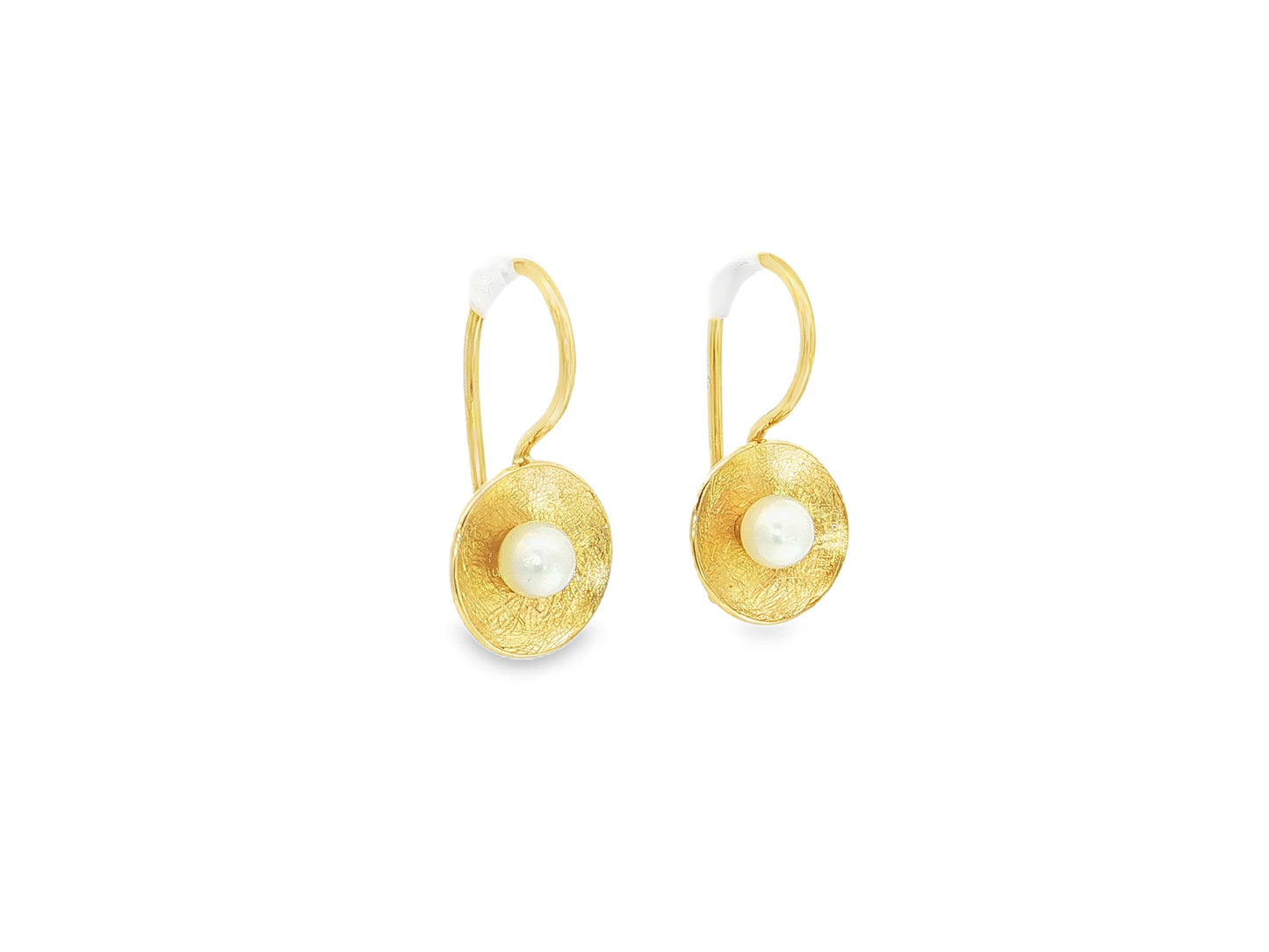 Ohrhänger aus 18kt Gelbgold mit Süßwasserperle