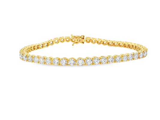 Tennisarmband 4-er Krappe aus 18kt Gelbgold mit 6 ct Brillanten