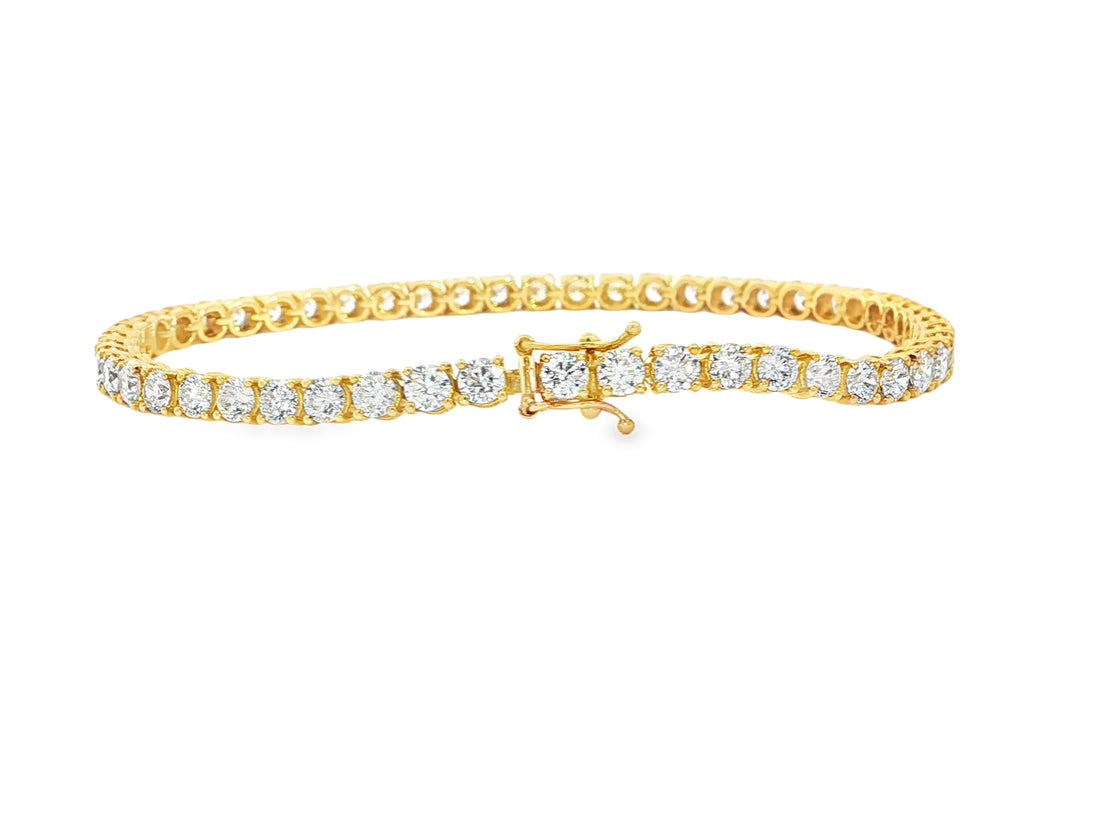 Tennisarmband 4-er Krappe aus 18kt Gelbgold mit 6 ct Brillanten