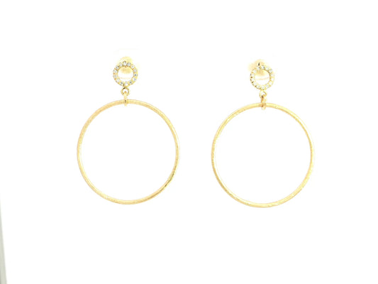 „Rayon d’Or Élancé“ – Ohrstecker aus 18kt Gelbgold mit Brillantkreis