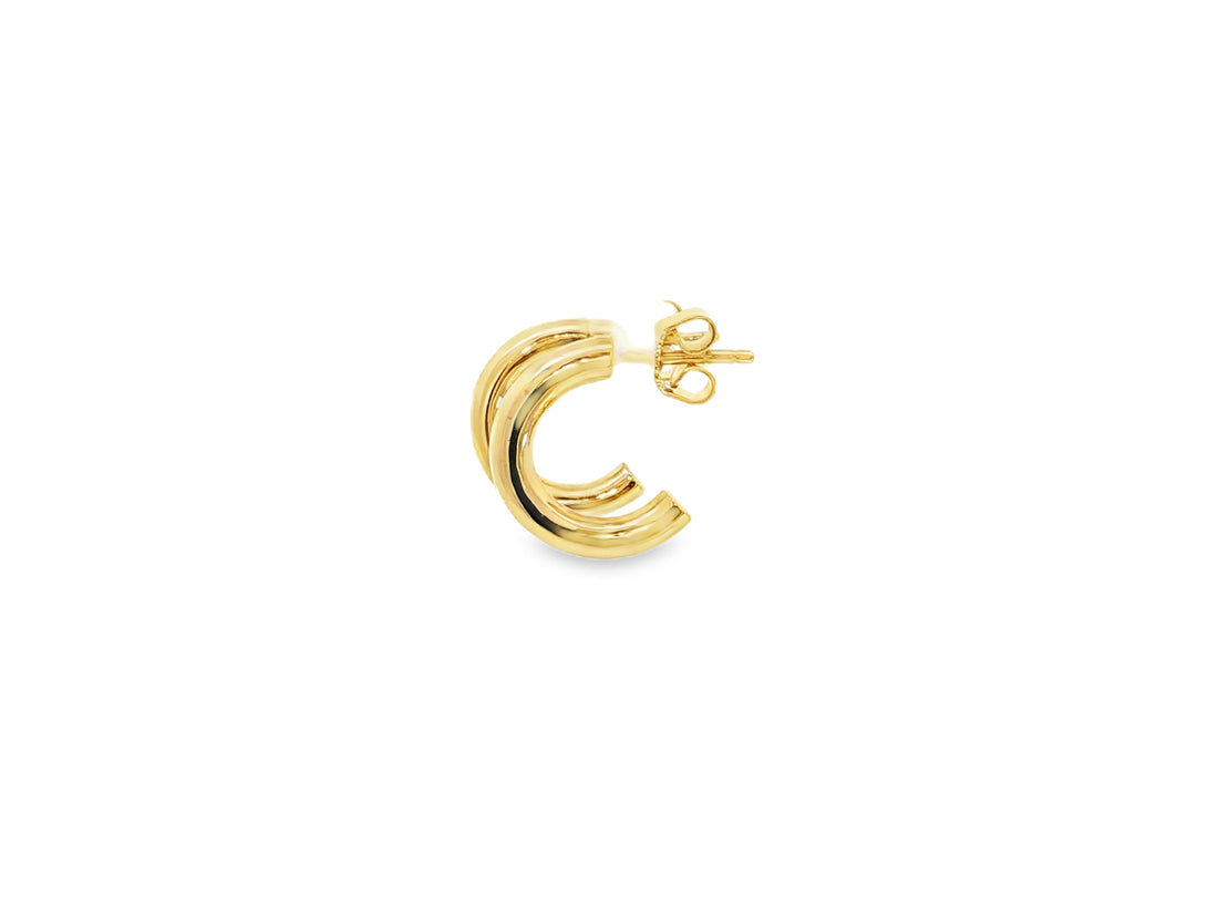 Massive Halbkreolen – 18kt Gelbgold