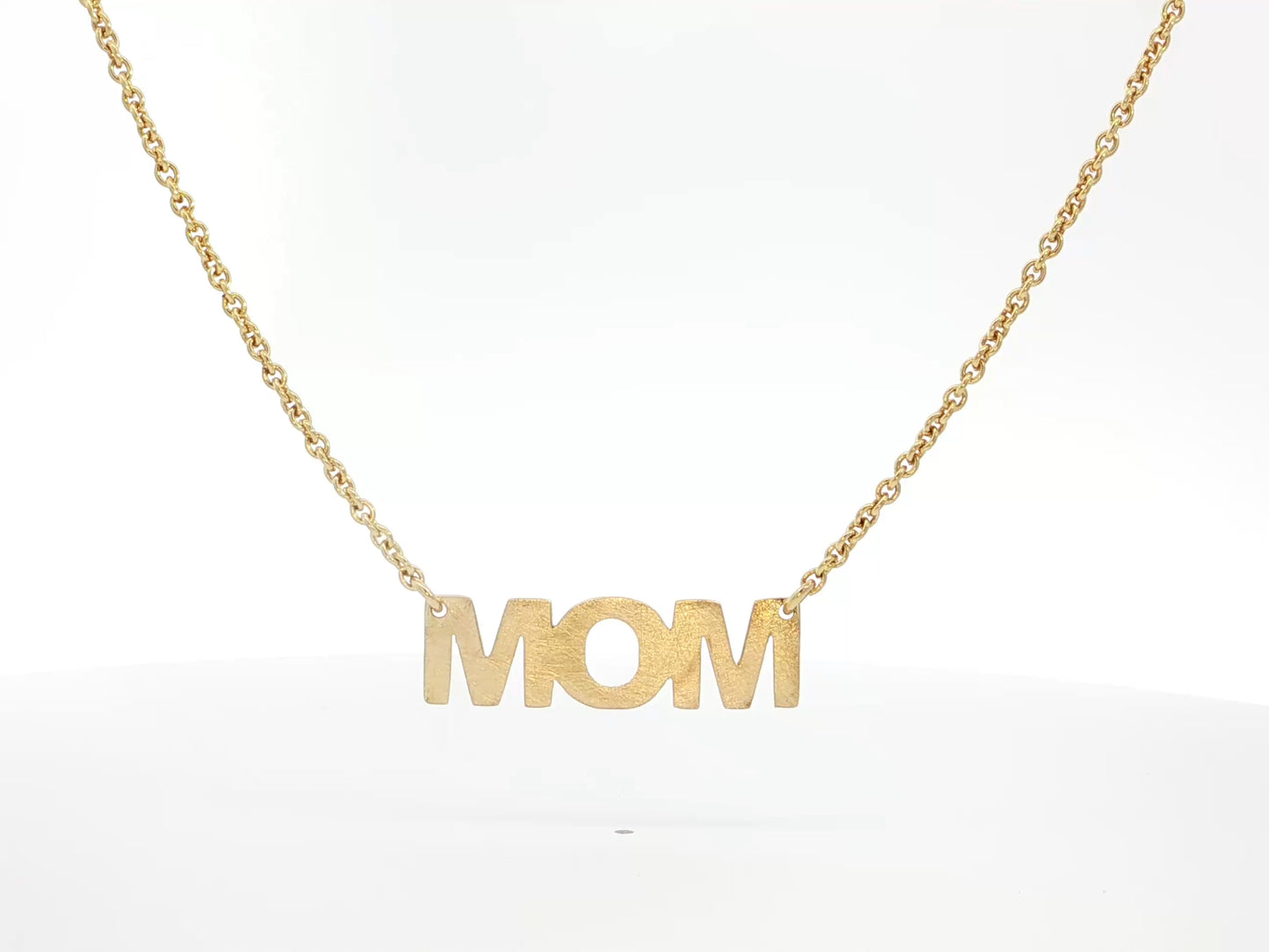 Große MOM Statementkette – 18kt Gelbgold