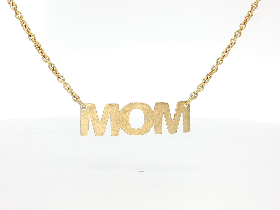 Große MOM Statementkette – 18kt Gelbgold