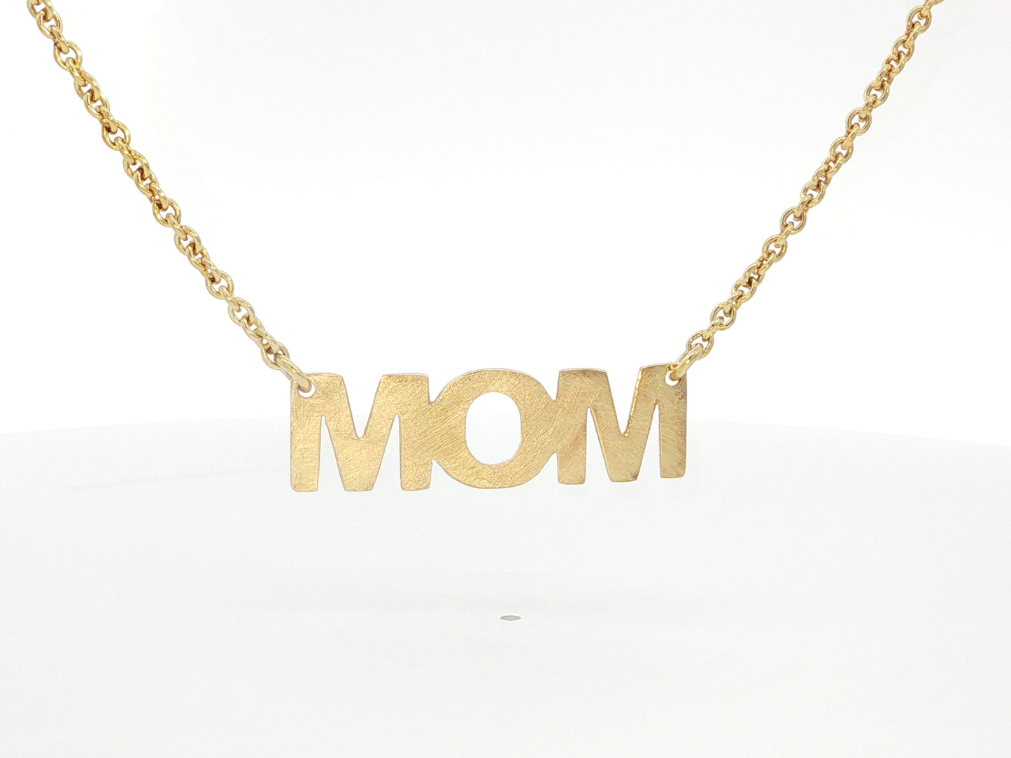 Große MOM Statementkette – 18kt Gelbgold