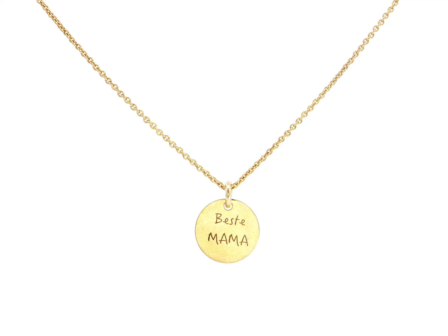 Gravurkette „Beste MAMA“ – 18kt Gelbgold