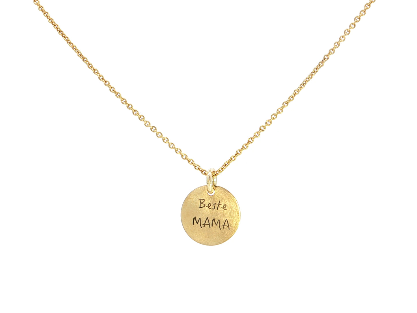 Gravurkette „Beste MAMA“ – 18kt Gelbgold