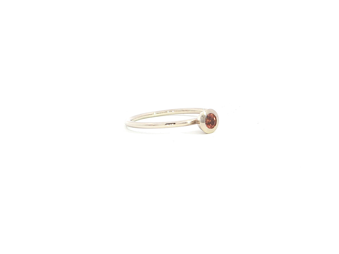 Sola · Rosa-Lachs Saphir · 750er Palladium-Weißgold