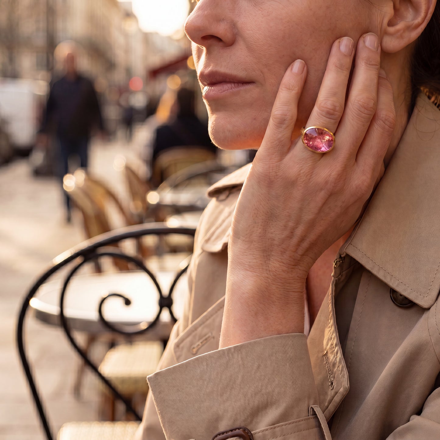 Vivace · Ring · Rosa Turmalin · 750er Gelbgold
