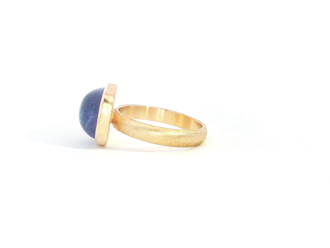 Unikatring - Tansanit · 750er zartes Roségold