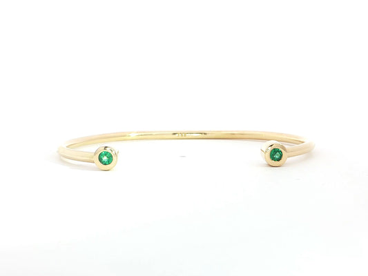 Smaragd-Armspange – 18kt Gelbgold, poliert