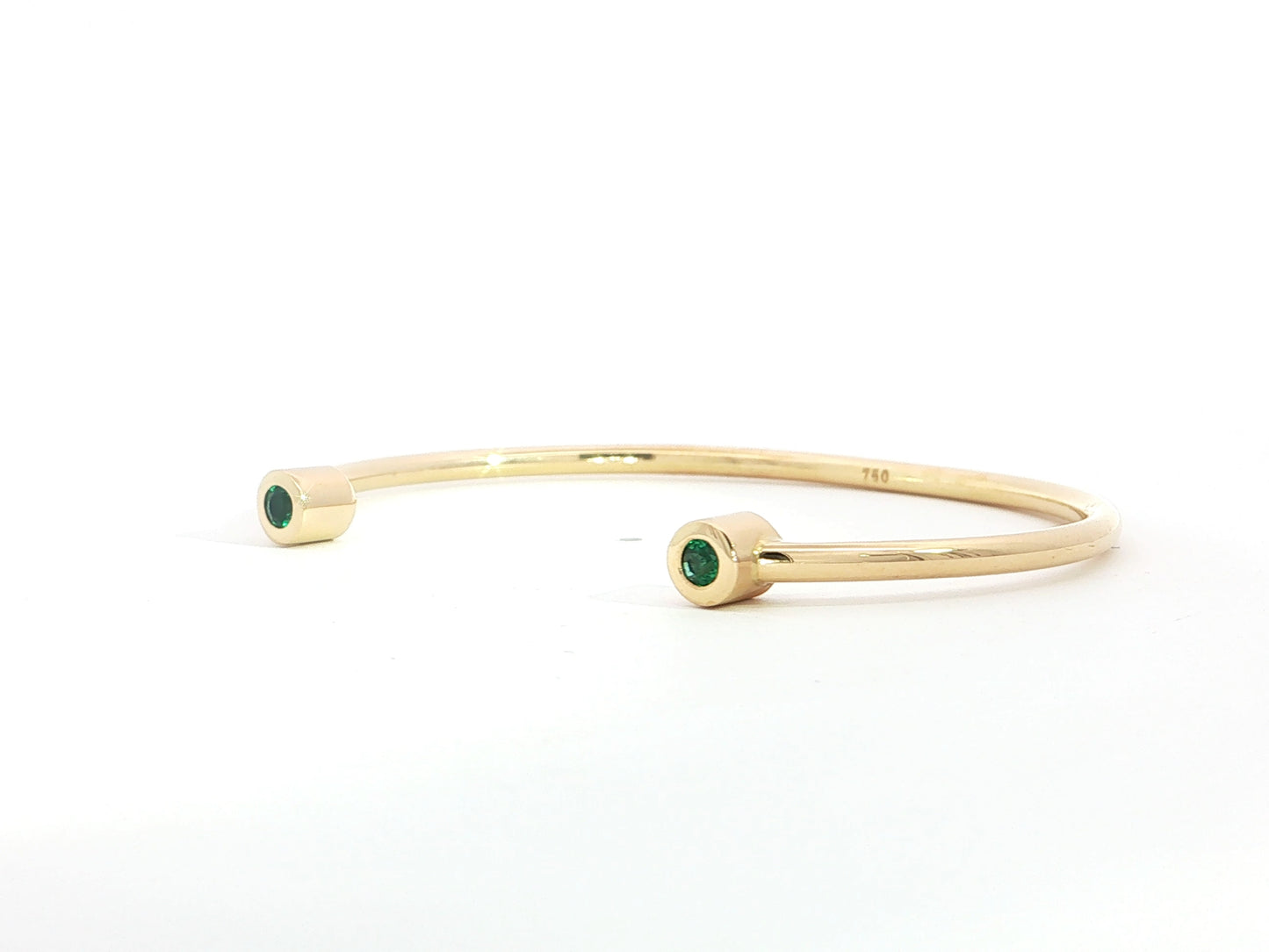 Smaragd-Armspange – 18kt Gelbgold, poliert