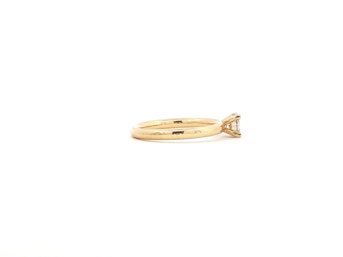 Verlobungsring – Solitär aus 18kt Gelbgold mit Champagner-Diamant 0,50 ct