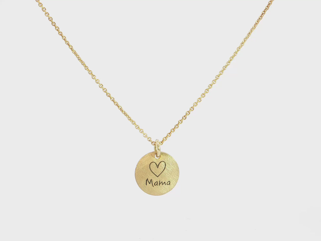 Gravurkette  ♡Mama – 18kt Gelbgold