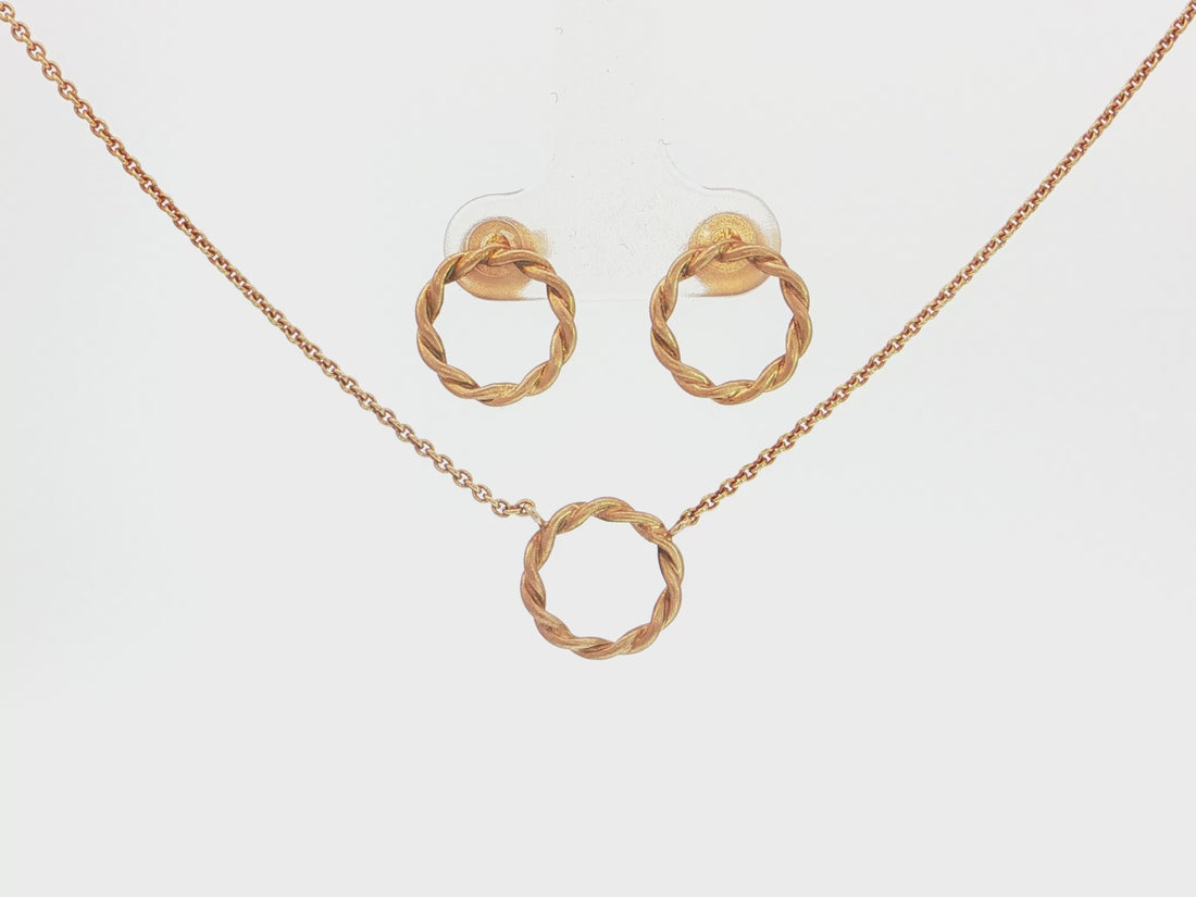 Ohrstecker Eternity in 18kt Rotgold